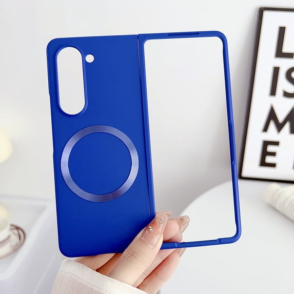 Allytechgroup Galaxy Z Fold 6 Case Magnetic, Compatible with Magsafe Slim Fit Shockproof Anti-Scratch Wireless Charging Support Bumper Phone Case for Samsung Galaxy Z Fold6, Blue