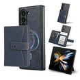 thumbnail image 1 of Allytechgroup Galaxy Z Fold 6 Case, Premium PU Leather 2 In 1 Wallet Phone Case for Samsung Galaxy Z Fold 6 with Card Holder Shockproof TPU Magnetic Cover Compatible with MagSafe & Car Mount,Blue, 1 of 9