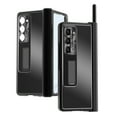 thumbnail image 1 of Allytechgroup Galaxy Z Fold 6 Case with Screen Protector, S Pen Holder Kickstand Plating Back Cover Camera Lens Protector Bumper Rugged Hybrid Phone Case for Samsung Galaxy Z Fold 6, Black, 1 of 7