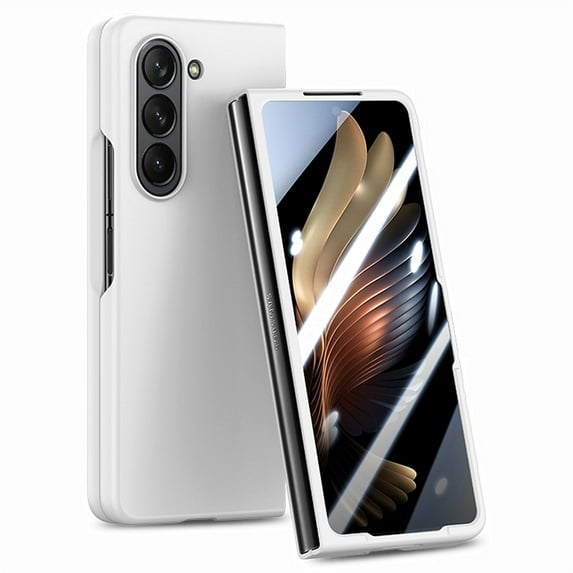 Allytechgroup Galaxy Z Fold 6 Case with Screen Protector, Slim Fit Full Body Shockproof Anti-Scratch Anti-Fingerprint Bumper Drop Proof Phone Case Cover for Samsung Galaxy Z Fold 6, White