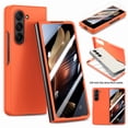 thumbnail image 1 of Allytechgroup Galaxy Z Fold 6 Case with Screen Protector, Slim Fit Full Body Shockproof Anti-Scratch Anti-Fingerprint Bumper Drop Proof Phone Case Cover for Samsung Galaxy Z Fold 6, Orange, 1 of 6