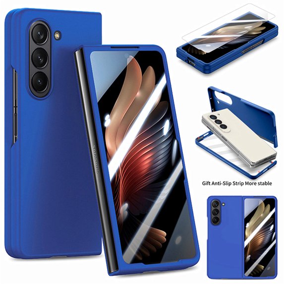 Allytechgroup Galaxy Z Fold 6 Case with Screen Protector, Slim Fit Full Body Shockproof Anti-Scratch Anti-Fingerprint Bumper Drop Proof Phone Case Cover for Samsung Galaxy Z Fold 6, Blue