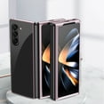 thumbnail image 1 of Allytechgroup Galaxy Z Fold 6 Cover Clear, Z Fold6 Clear Case, Shockproof Electroplated Anti-Yellow Crystal Clear Protective Anti-Scratch Cover Case for Samsung Galaxy Z Fold6, Rosegold, 1 of 8