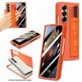 thumbnail image 1 of Allytechgroup Galaxy Z Fold 7 Case with Screen Protector (No Pen), Shockproof Back Cover with Wristband Anti-Scratch Full Body Protective Bumper Phone Case for Samsung Galaxy Z Fold 7, Orange, 1 of 10