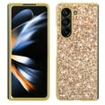 thumbnail image 1 of Allytechgroup Galaxy Z Fold 7 Glitter Case, Soft Shell TPU Back Cover Bling Sparkle Shockproof Bumper Anti-Slip Gift for Girls Women Phone Case for Samsung Galaxy Z Fold 7, Gold, 1 of 7