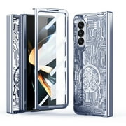 Allytechgroup Galaxy Z Fold5 Case, Hinge Protection Shockproof PC Back Cover Ani-Scratch Luxury Bumper Phone Case for Samsung Galaxy Z Fold 5, Blue