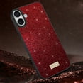 thumbnail image 1 of Allytechgroup Glitter Bling Case for Apple iPhone 16, Luxury Stylish Back Cover Slim Fit Bumper Shockproof Anti-Scratch Phone Case for Women Girls, Red, 1 of 6