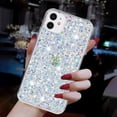 thumbnail image 1 of Allytechgroup Glitter Bling Case Compatible with Apple iPhone 12 Pro Max for Girls Women, Slim Fit Soft TPU Back Cover Anti-Scratch Bumper Shockproof Phone Case for iPhone 12 Pro Max, White, 1 of 5
