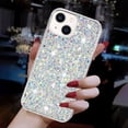 thumbnail image 1 of Allytechgroup Glitter Bling Case Compatible with Apple iPhone 13 for Girls Women, Slim Fit Soft TPU Back Cover Anti-Scratch Bumper Shockproof Phone Case for iPhone 13, White, 1 of 5