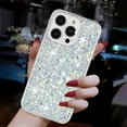 thumbnail image 1 of Allytechgroup Glitter Bling Case Compatible with Apple iPhone 14 Pro Max for Girls Women, Slim Fit Soft TPU Back Cover Anti-Scratch Bumper Shockproof Phone Case for iPhone 14 Pro Max, White, 1 of 5