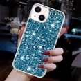 thumbnail image 1 of Allytechgroup Glitter Bling Case Compatible with Apple iPhone 15 for Girls Women, Slim Fit Soft TPU Back Cover Anti-Scratch Bumper Shockproof Phone Case for iPhone 15, Blue, 1 of 5