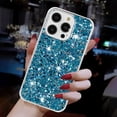 thumbnail image 1 of Allytechgroup Glitter Bling Case Compatible with Apple iPhone 15 Pro for Girls Women, Slim Fit Soft TPU Back Cover Anti-Scratch Bumper Shockproof Phone Case for iPhone 15 Pro, Blue, 1 of 6