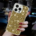 thumbnail image 1 of Allytechgroup Glitter Bling Case Compatible with Apple iPhone 16 Plus for Girls Women, Slim Fit Soft TPU Back Cover Anti-Scratch Bumper Shockproof Phone Case for iPhone 16 Plus, Gold, 1 of 5