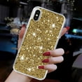thumbnail image 1 of Allytechgroup Glitter Bling Case Compatible with Apple iPhone XR for Girls Women, Slim Fit Soft TPU Back Cover Anti-Scratch Bumper Shockproof Phone Case for iPhone XR, Gold, 1 of 5