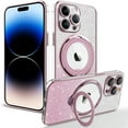 thumbnail image 1 of Allytechgroup Glitter Bling Case Cover for Apple iPhone 11, Luxury Stylish 360 Rotating Kickstand Drop Protection Anti-Scratch Shockproof Anti-Slip Gradient Color Phone Case for iPhone 11, Pink, 1 of 7