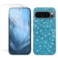 thumbnail image 1 of Allytechgroup Glitter Bling Case for Google Pixel 10 /10 Pro with 2 Pcs Screen Protector, Slim Fit Anti-Scratch Bumper Shockproof Stylish Fashion Phone Case for Women Girls, Blue, 1 of 7