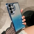 thumbnail image 1 of Allytechgroup Glitter Bling Case for Samsung Galaxy A25 5G, Frame with Sparkle Rhinestone Girly Case Luxury Back Cover Anti-Scratch Shockproof Phone Case for Galaxy A06, Blue, 1 of 4