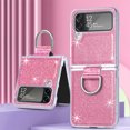 thumbnail image 1 of Allytechgroup Glitter Bling Case for Samsung Galaxy Z Flip 4, Ring Holder Slim Fit Soft TPU Anti-Scratch Bumper Shockproof Luxury Phone Case for Girls Women, Pink, 1 of 6