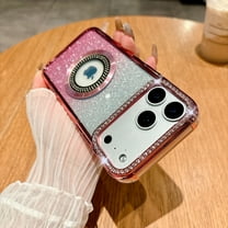 Allytechgroup Glitter Bling Clear Case for Apple iPhone 17 Pro Max, Luxury Diamond Embossed Compatible with Magsafe Slim Fit Lightweight Shell Shockproof Anti-Scratch Cover for Girls Women, Pink