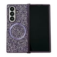 thumbnail image 1 of Allytechgroup Glitter Case for Samsung Galaxy Z Fold 5, Sparkly Shockproof Non-Slip Back Cover with Magnetic Ring Support Wireless Charging PC+TPU Anti-Scratch Protective Case for Women Girls, Purple, 1 of 3