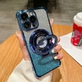 thumbnail image 1 of Allytechgroup Glitter Case for iPhone 16 Pro Max, Built-in Kickstand Support Wireless Charging Lightweight Flexible Non-Slip Shockproof Magnetic Case Bumper for iPhone 16 Pro Max, Blue, 1 of 11