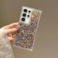 thumbnail image 1 of Allytechgroup Glitter TPU Protective Case for Samsung Galaxy S25, Anti-Fingerprint Flexible Shock-Absorbent Non-Slip Back Cover Anti-Scratch Slim Basic Case for Women Girls, Multicolour, 1 of 8