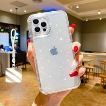 Allytechgroup Glitter iPhone 14 Pro Case with Wrist Strap, Sparkly Shockproof Protective Cover for Women Girls, Slim Bling Soft TPU Bumper Phone Case for Apple iPhone 14 Pro, Clear