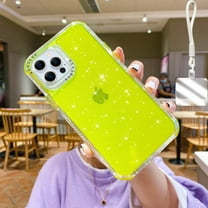 Allytechgroup Glitter iPhone 16 Pro Max Case with Wrist Strap, Sparkly Shockproof Protective Cover for Women Girls, Slim Bling Soft TPU Bumper Phone Case for Apple iPhone 16 Pro Max, Green