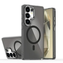 Allytechgroup Glossy Case for Samsung Galaxy S25 FE with Lanyard, [Compatible with Magsafe] Slim Lightweight Rugged Non-Slip Shockproof Magnetic Back Cover for Samsung Galaxy S25 FE, Black