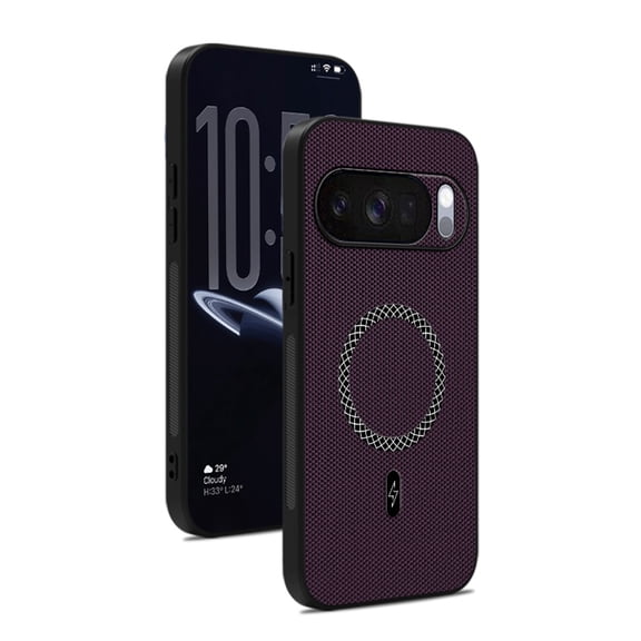 Allytechgroup for Google Pixel 10 /10 Pro Back Cover Anti-Scratch Wireless Charging Case, Slim PU Leather Protective Rugged Heat Dissipation Non-Slip Shockproof Bumper for Women Men