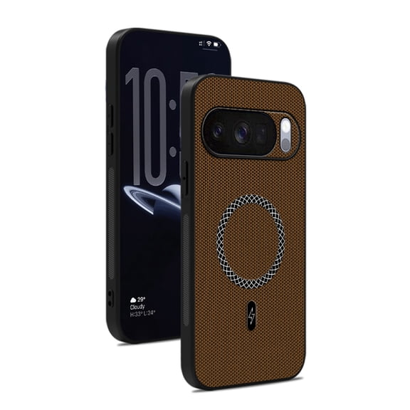 Allytechgroup for Google Pixel 10 /10 Pro Back Cover Anti-Scratch Wireless Charging Case, Slim PU Leather Protective Rugged Heat Dissipation Non-Slip Shockproof Bumper for Women Men