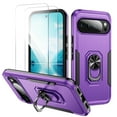 thumbnail image 1 of Allytechgroup for Google Pixel 10 /10 Pro Case with 2 Pcs Screen Protector, Rugged Military Grade Shockproof Ring Kickstand Anti-Scratch Magnetic Back Cover Shell Case for Women Men, Purple, 1 of 9