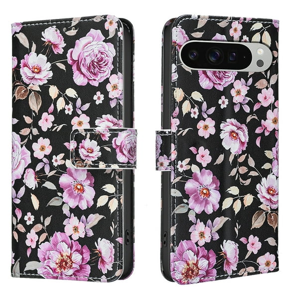 Allytechgroup Google Pixel 10 /10 Pro Case Wallet Cover with Card Slots & Cash Pocket, Flip Folio Phone Case for Apple Google Pixel 10 /10 Pro, Shockproof Stand PU Leather Case for Women Girls