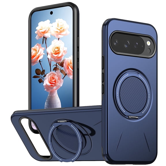 Allytechgroup for Google Pixel 10A Case with Magnetic Ring Holder, [Compatible with Magsafe] Kickstand Shockproof Drop Proof Anti-Scratch Slim Fit Shell Phone Case for Google Pixel 10A, Blue