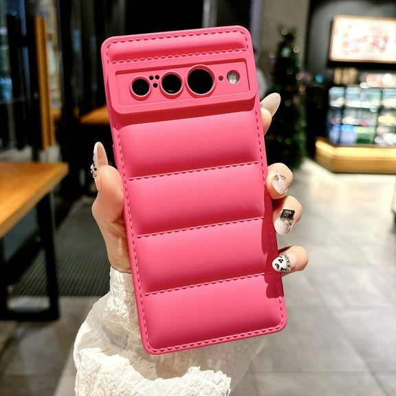Allytechgroup for Google Pixel 3a Case, Buffer Back Cover Stylish Design Shockproof Soft Silicone Rugged Anti-Scratch Phone Case Cover for Google Pixel 3a, Rose