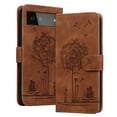 thumbnail image 1 of Allytechgroup for Google Pixel 6 Case with Credit Card Slot, RFID Blocking PU Leather Flip Wallet Case for Women Girls Shockproof Protective Case Cover for Google Pixel 6, Brown, 1 of 6