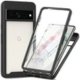 thumbnail image 1 of Allytechgroup for Google Pixel 8 Case with Build in Screen Protector, Crystal Clear TPU Full Body Protective Shockproof Anti-Yellow Bumper Slim Fit Shell Case for Google Pixel 8 - Black, 1 of 4