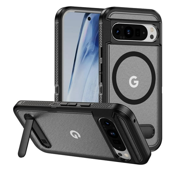 Allytechgroup for Google Pixel 8 Case, Military Grade Shockproof Phone Cover with MagSafe Compatibility, Magnetic Back for Car Mount - Rugged Slim-Fit Bumper Case (TPU + PC), Clear