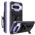thumbnail image 1 of Allytechgroup for Google Pixel 8 Pro Case with Belt Clip Holster, Slim Phone Not Hot/Fast Heat Dissipation Case with Kickstand Military Grade Drop Protection for Google Pixel 8 Pro, Purple, 1 of 15