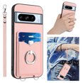 thumbnail image 1 of Allytechgroup Google Pixel 8 Pro Wallet Case for Women Men, Premium PU Leather Shockproof Hand Wrist Slim Fit Back Cover Phone Case for Google Pixel 8 Pro, Rosegold, 1 of 6