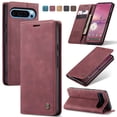 thumbnail image 1 of Allytechgroup Google Pixel 8A Wallet Case, Premium PU Leather Retro Flip Cover RFID Blocking Shockproof Kickstand Phone Case for Google Pixel 8A, Winered, 1 of 11