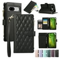 thumbnail image 1 of Allytechgroup Google Pixel 9 / 9 Pro Wallet Case with Cards Holder Zipper Pocket, RFID Blocking Hand Wrist Shoulder Strap Stylish Girls Women Phone Case for Google Pixel 9 / 9 Pro, Black, 1 of 9