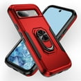 thumbnail image 1 of Allytechgroup for Google Pixel 9 Pro XL Case Cover, with Ring Holder Stand Hybrid Rugged Protective Shockproof Bumper Phone Case for Google Pixel 9 Pro XL - Red+Black, 1 of 9