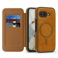thumbnail image 1 of Allytechgroup Google Pixel 9 Wallet Case Compatible with MagSafe, PU Leather Folio Card Holder RFID Blocking Shockproof Flip Cover Hidden Closure Phone Case for Google Pixel 9, Brown, 1 of 8