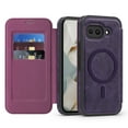 thumbnail image 1 of Allytechgroup Google Pixel 9 Wallet Case Compatible with MagSafe, PU Leather Folio Card Holder RFID Blocking Shockproof Flip Cover Hidden Closure Phone Case for Google Pixel 9, Purple, 1 of 8