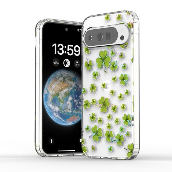 Allytechgroup Google Pixel 9A Case Clear, Samsung A36 5G Cover, Fashion Flowers Design Slim Shell Back Cover Shockproof Anti-Scratch Bumper Luxury Phone Case for Google Pixel 9A