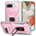 thumbnail image 1 of Allytechgroup Google Pixel 9A Case, Sliding Camera Lens Cover Military Grade Protection Stand Bracket Bumper Rugged TPU PC Phone Case for Google Pixel 9A, Rosegold, 1 of 8