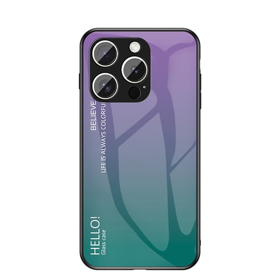 Allytechgroup Gradient Color Case for Apple iPhone 16 Pro Max, Slim Fit Drop Protective Luxury Bumper Shockproof Phone Case for Women Men, Purple