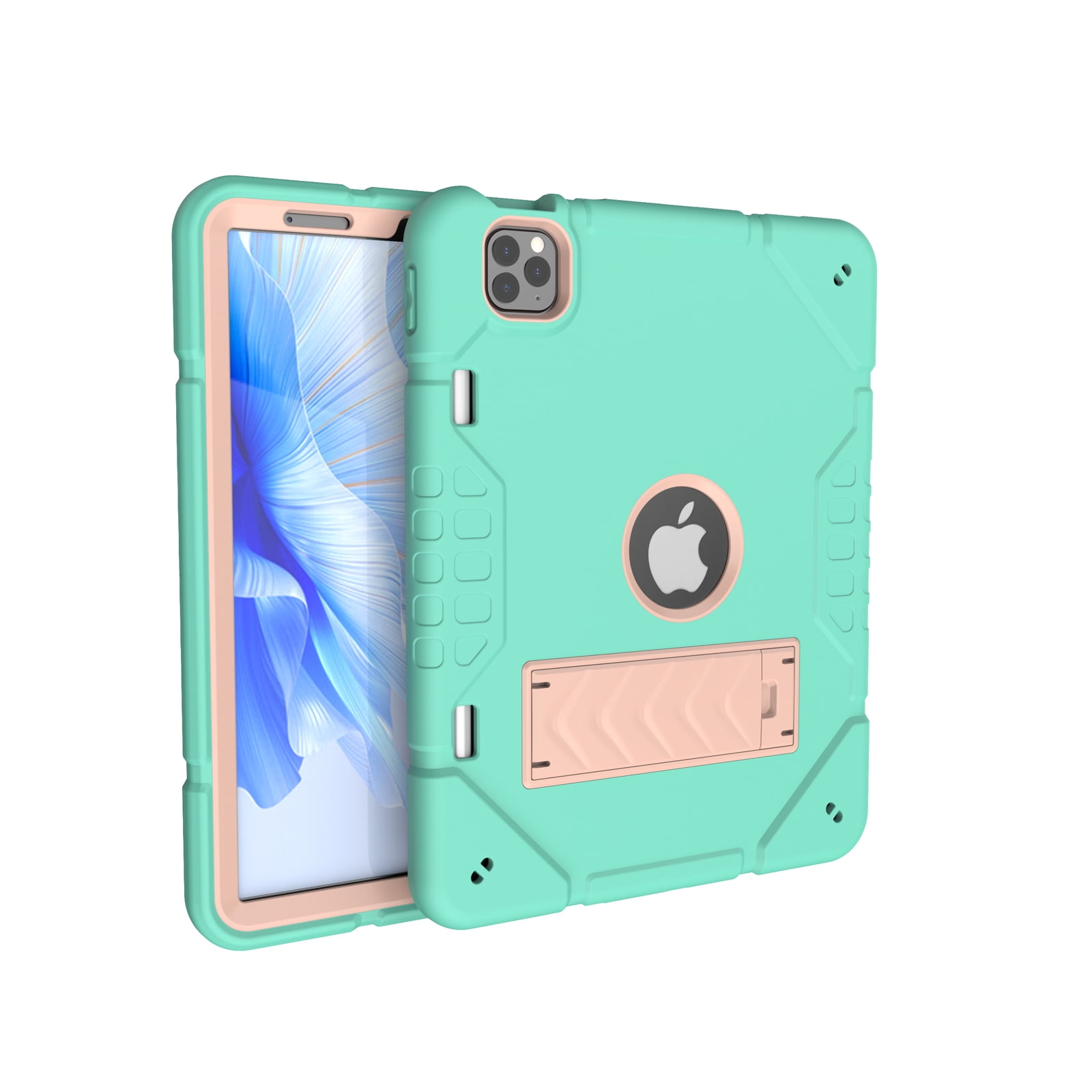 Allytechgroup Heavy Duty Case for Apple iPad 11th Generation 11" 2025 & iPad 10th Generation 10.9" 2022, Rugged Tablet Case with Kickstand Pencil Holder Logo Hole Kids Friendly TPU + PC Cover,Mint