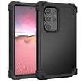 thumbnail image 1 of Allytechgroup Heavy Duty Case for Samsung Galaxy S24 Ultra, Soft TPU + Rugged PC Triple-Layers Four Corners Protection Shockproof Anti-Scratch Case for Samsung Galaxy S24 Ultra, Black, 1 of 8